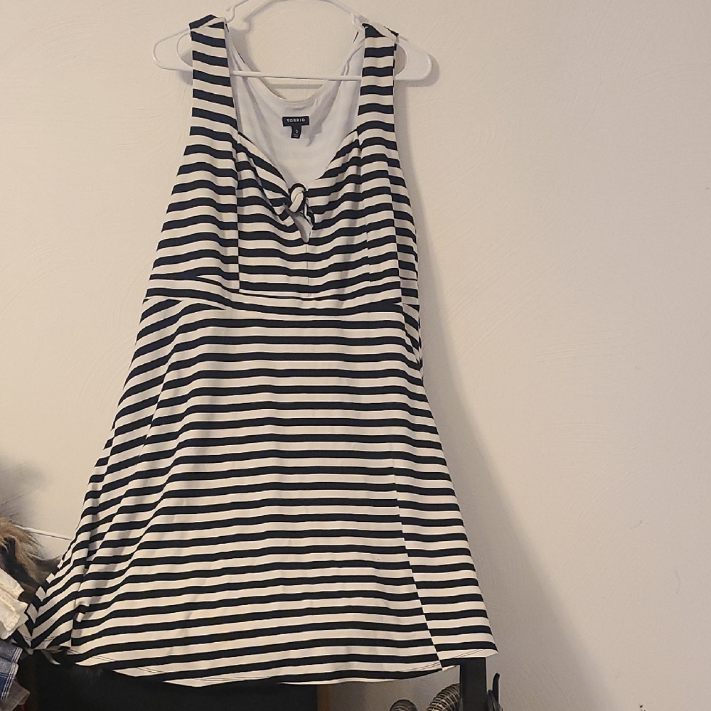 Torrid Black and White Striped Dress